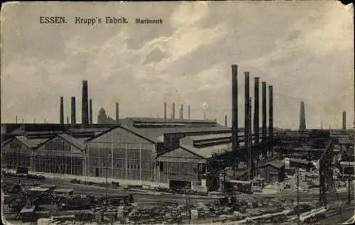 Ak Essen im Ruhrgebiet, Krupp's Fabrik, Martinwerk