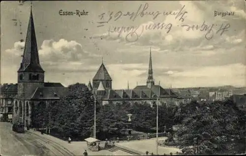 Ak Essen im Ruhrgebiet, Burgplatz