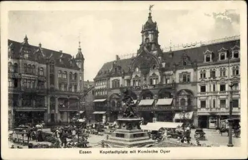 Ak Essen im Ruhrgebiet, Kopstadtplatz mit Komischer Oper