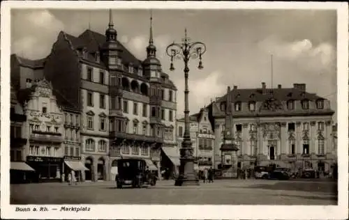 Ak Bonn in Nordrhein Westfalen, Marktplatz, Rathaus