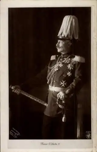 Ak Kaiser Wilhelm II. in Paradeuniform, Orden, NPG 4584