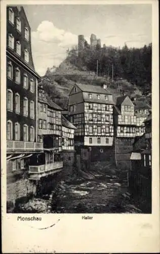 Ak Monschau Montjoie in der Eifel, Haller, Fachwerkhäuser