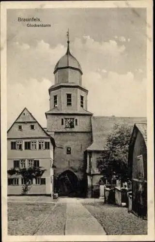 Ak Braunfels Lahn Dill Kreis, am Glockenturm