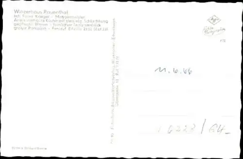 Ak Rauenthal Eltville am Rhein Hessen, Winzerhaus, Gastraum, Außenansicht