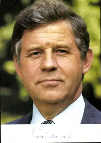 Foto Politiker Kurt Biedenkopf, Ministerpräsident Sachsen, Portrait, Autogramm