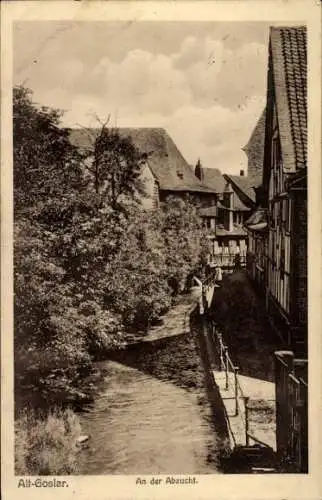 Ak Goslar am Harz, An der Abzucht, Altstadt