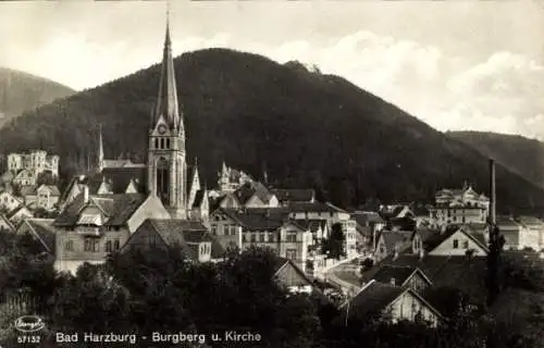 Ak Bad Harzburg am Harz, Burgberg, Kirche