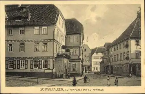 Ak Schmalkalden im Thüringer Wald, Lutherplatz, Lutherhaus