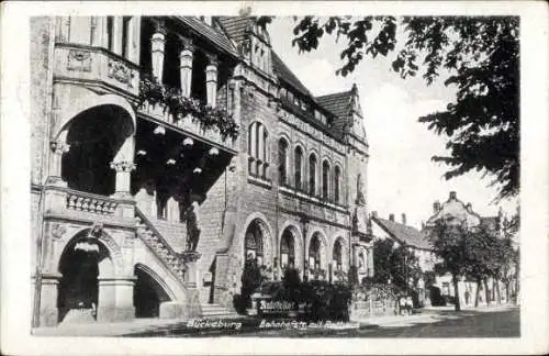 Ak Bückeburg im Kreis Schaumburg, Rathaus, Bahnhofstraße