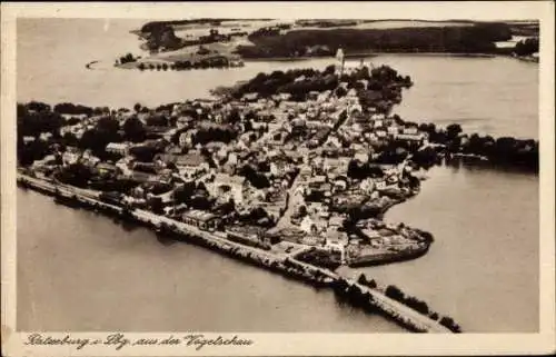 Ak Ratzeburg im Herzogtum Lauenburg, Fliegeraufnahme der Stadt mit Umgebung