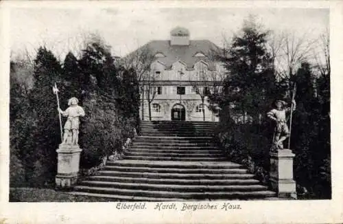 Ak Elberfeld Wuppertal, Bergisches Haus, Statuen