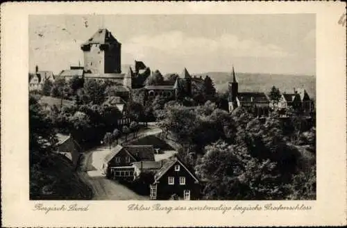 Ak Burg an der Wupper Solingen, Blick zum Schloss Burg, bergisches Grafenschloss