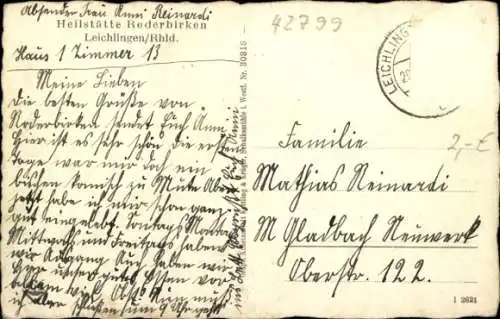 Ak Leichlingen im Rheinland, Heilstätte Roderbirken