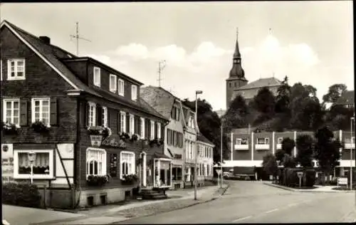 Ak Hückeswagen im Oberbergischen Kreis, Wilhelmsplatz, Kirche