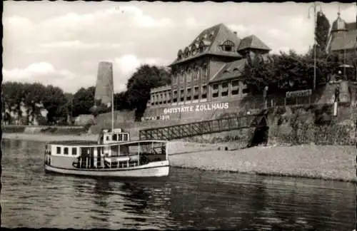 Ak Kaiserswerth Düsseldorf am Rhein, Gaststätte Zollhaus, Schiff