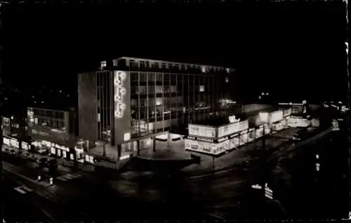 Ak Solingen im Bergischen Land, Stadtsparkasse, Nacht, Beleuchtung