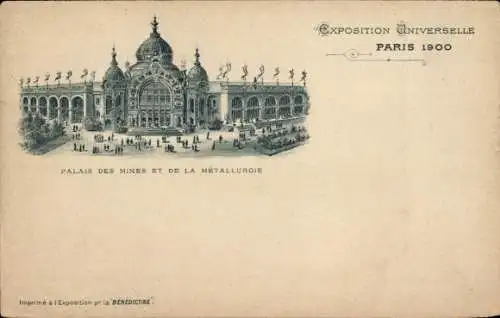 Litho Paris, Weltausstellung 1900, Palais des Mines et de la Metallurgie