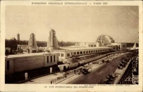 Ak Paris, Internationale Kolonialausstellung 1931, Cité Internationale des Informations