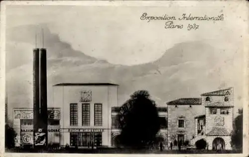 Ak Paris 1937, Internationale Ausstellung, Pavillon Forez-Vivarais