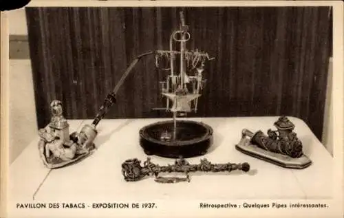 Ak-Ausstellung von 1937, Tabakpavillon, einige interessante Pfeifen