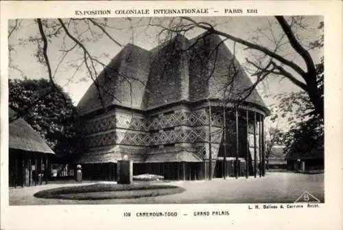 Ak Internationale Kolonialausstellung, Paris 1931, Kamerun-Togo, Grand Palais