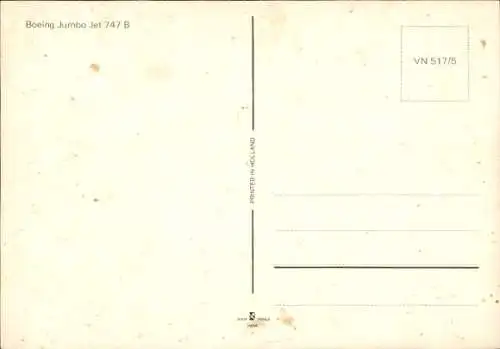 Ak Passagierflugzeug, KLM, Boeing Jumbo Jet 747 B