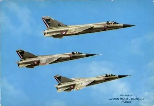 Ak Französische Militärflugzeuge, Mirage F1, Avions Marcel Dassault