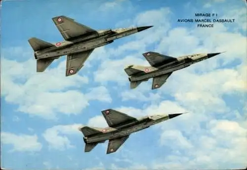 Ak Französische Militärflugzeuge, Mirage F I, Avions Marcel Dassault France