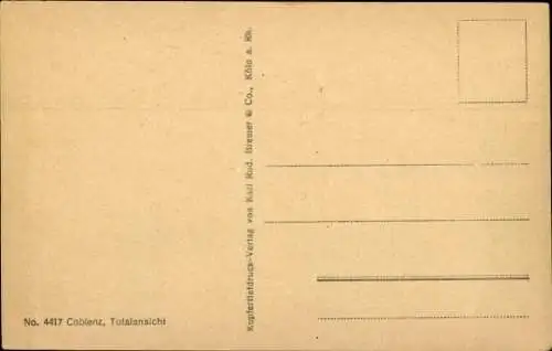 Ak Koblenz am Rhein, Panorama