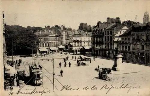 Ak Dunkerque Dünkirchen Nord, Place de la Republique