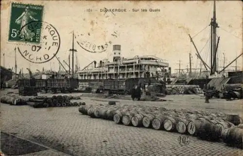 Ak Dunkerque Dünkirchen Nord, sur les Quais