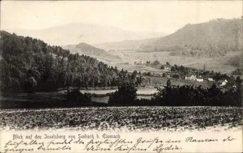 Ak Seebach im Wartburgkreis, Inselsberg, Panorama, Blick nach Eisenach