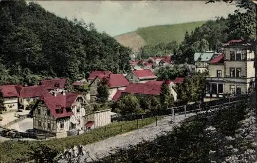 Ak Bad Thal Ruhla in Thüringen, Teilansicht, Blick vom Schlossberg