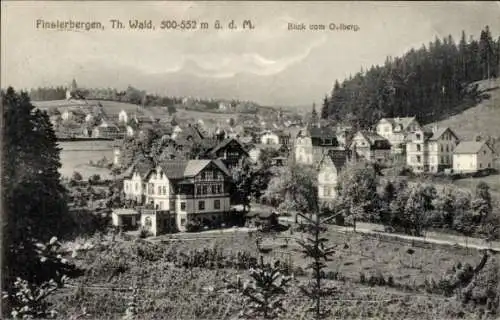 Ak Finsterbergen Friedrichroda Thüringen, Blick vom Oelberg