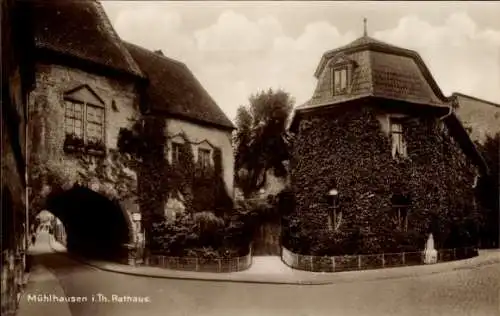 Ak Mühlhausen in Thüringen, Rathaus, Torbogen