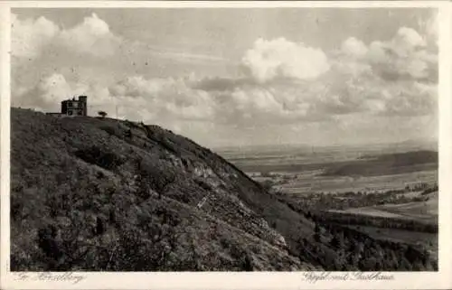 Ak Hörselberg Hainich in Thüringen, Großer Hörselberg, Gipfel, Gasthaus, Panorama