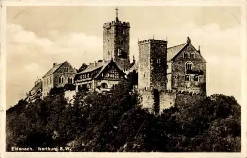 Ak Lutherstadt Eisenach in Thüringen, Wartburg, Süd-West