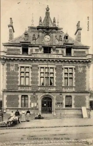 Ak Villers sur Mer Calvados, Rathaus