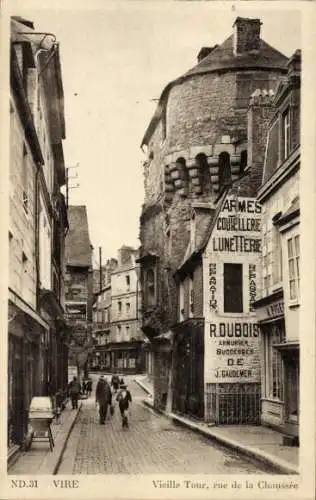 Ak Vire Calvados, Vieille Tour, Rue de la Chaussee