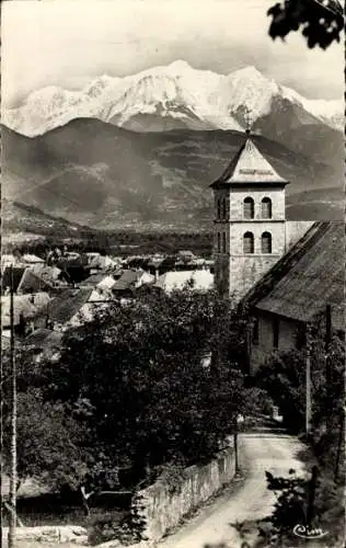 Ak Sallanches Haute Savoie, Kirche, Mont Blanc