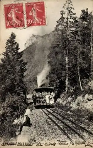 Ak Aix les Bains Savoie, Chemin de Fer du Revard, une Tranchee