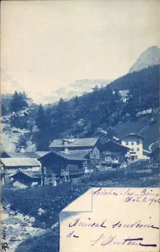 Ak Leukerbad Loeche les Bains Kanton Wallis, Teilansicht