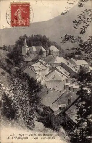 Ak Le Chatelard Savoie, Vallee des Bauges, Vue d'ensemble