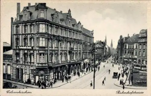 Ak Gelsenkirchen im Ruhrgebiet, Bahnhofstraße