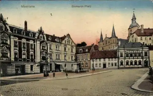 Ak Meerane in Sachsen, Bismarckplatz