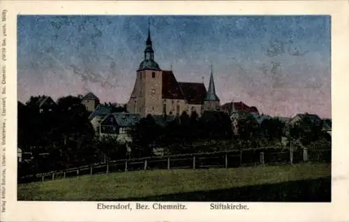 Luna Ak Ebersdorf Chemnitz in Sachsen, Stiftskirche