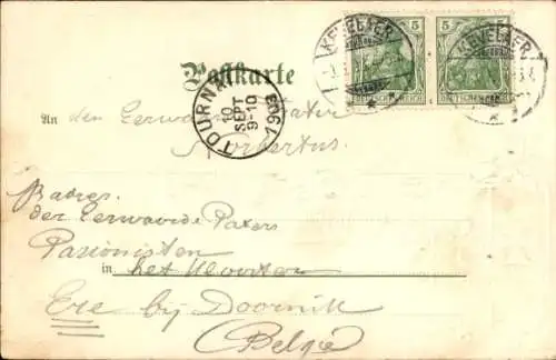 Präge Wappen Litho Kevelaer am Niederrhein, Totalansicht