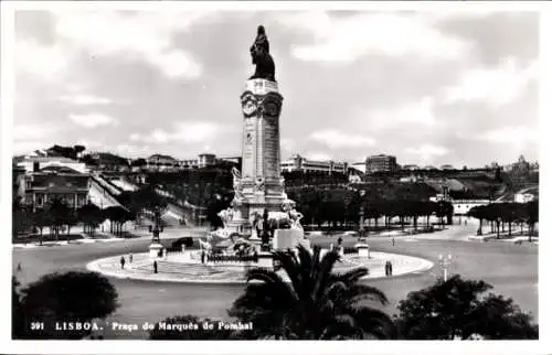 Ak Lisboa Lissabon Portugal, Praca do Marques de Pombal