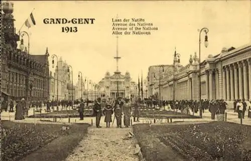 Ak Gent Gent Ostflandern, Internationale Ausstellung 1913, Avenue des Nations