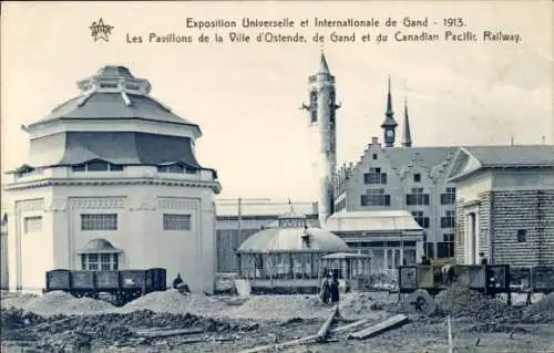 Ak Gent Gent Ostflandern, Weltausstellung 1913, Pavillon der Stadt Ostende